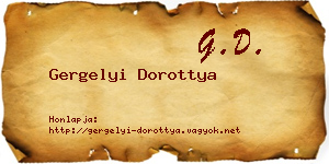 Gergelyi Dorottya névjegykártya